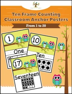 Ten Frame Counting Classroom Anchor Posters