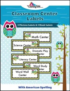 Classroom Center Labels - US