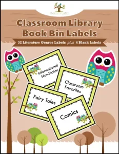Classroom Library Book Bin Labels