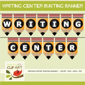 Writing Center Bunting Banner