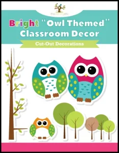 Owl Themed Cut-Out Decorations