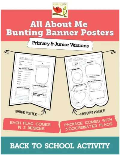 All About Me Bunting Banner Package