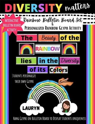 Diversity Matters Rainbow Bulletin Board Set