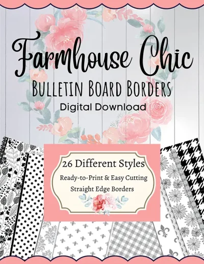 Farmhouse Chic Bulletin Board Borders