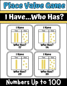 Place Value Card Game I Have Who Has