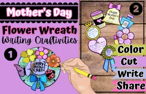 Mother's Day Flower Wreath Writing Craftivity