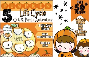 Pumpkin Life Cycle Cut & Paste Activities