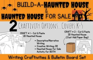 Build A Haunted House Writing Craftivity & Bulletin Board Set