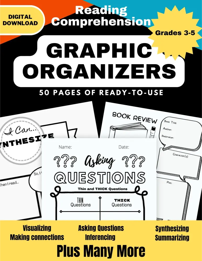 Reading Comprehension Graphic Organizers Grade 3-5