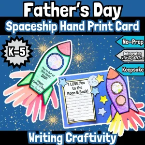 Father's Day Writing Card Dad, Grandad & Uncle June Craft End-of-School Activity