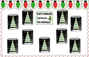 3D Christmas Tree FACT FAMILY Activity December Math Craft Bulletin Display