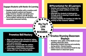 Winter 3D Snow Globe Math Craft December January February Word Problems Activity