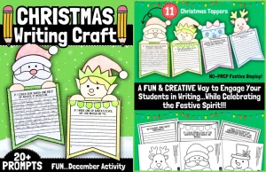 Christmas Writing Crafts December Activities Winter Bulletin Board Display