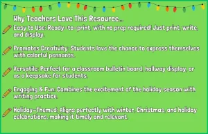 Christmas Writing Crafts December Activities Winter Bulletin Board Display
