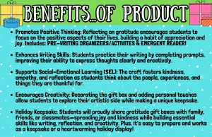 Winter Holiday Christmas Writing Craftivity & Activity December Bulletin Board