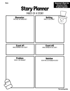 Winter Snowman Craft Creative Writing Activity December Bulletin Board K-6