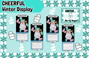 Winter Snowman Craft Creative Writing Activity December Bulletin Board K-6