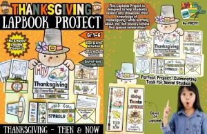Thanksgiving Craft + Art & Writing Project | My Thankful Lapbook + November