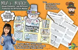 Thanksgiving Craft + Art & Writing Project | My Thankful Lapbook + November