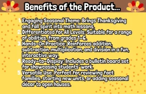 Thanksgiving Math Craft Fact Family, Fall Turkey Activities Fact Families