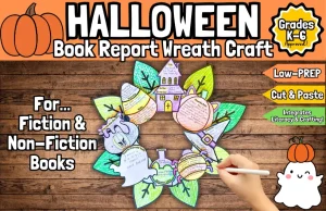 HALLOWEEN Book Report, October Reading Activity & Reading Comprehension K-6