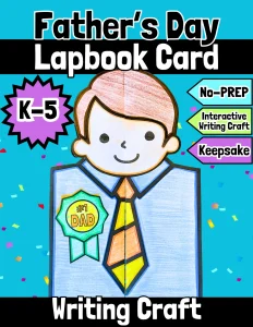 Father's Day Lapbook Card Craft End-of-the-Year Printable June Writing Activity