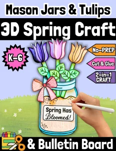 Spring Craft April May June Tulip Decorations Mother's Day Card Activities K-6