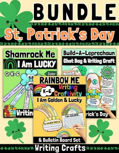 BUNDLE: St. Patrick's Day Writing Craftivities & Bulletin Board Set