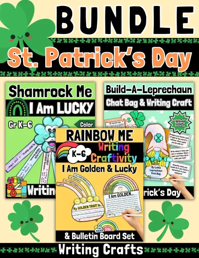 BUNDLE: St. Patrick's Day Writing Craftivities & Bulletin Board Set