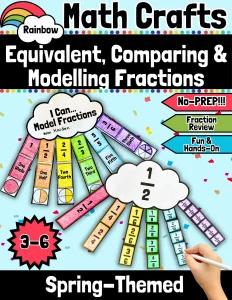Comparing & Equivalent Fractions Math Craft St. Pattys Day Spring March Activity