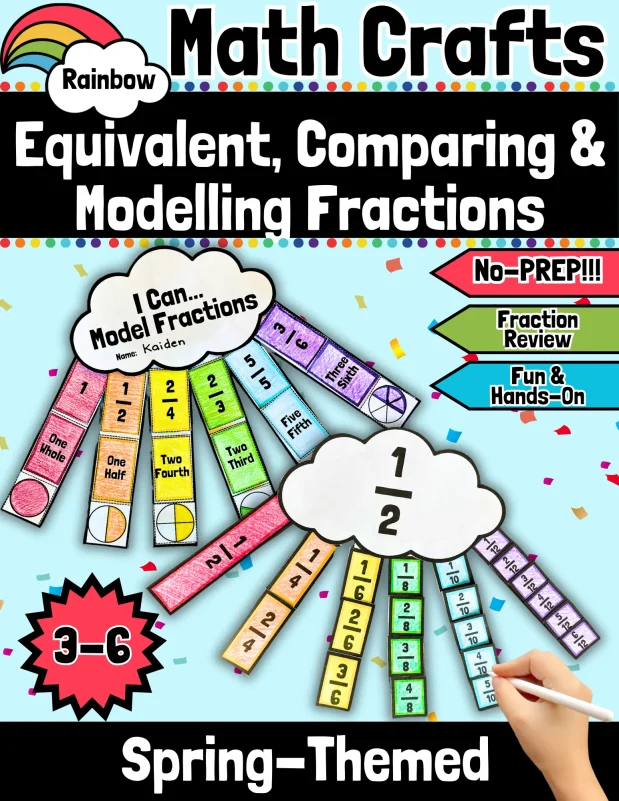 Comparing & Equivalent Fractions Math Craft St. Pattys Day Spring March ...