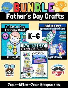 BUNDLE: Father's Day Crafts | Fathers Day Gift & Card | June Activities | K-6
