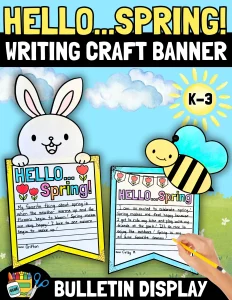 Spring Writing Craftivity Banner March April May Craft Activity Bulletin Idea