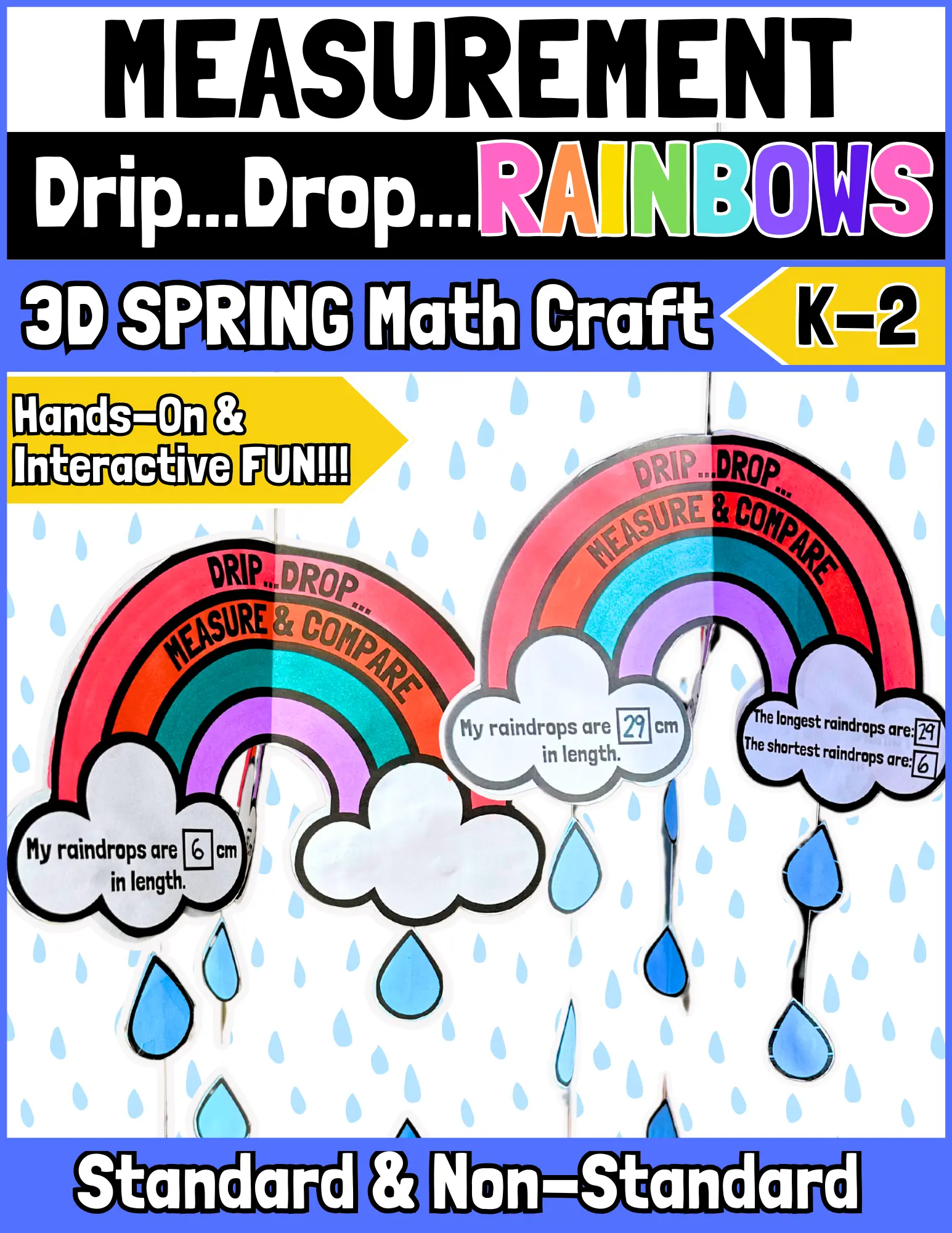 Spring Measurement Math Craft March April Linear Standard / Non ...