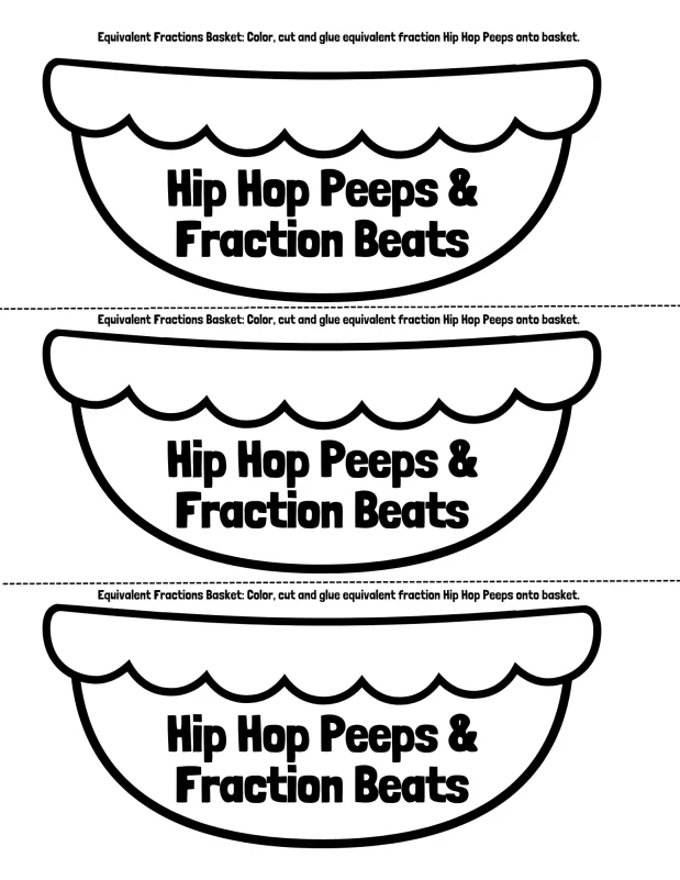 Spring Math Craft Equivalent & Comparing Fractions PEEPS Easter ...