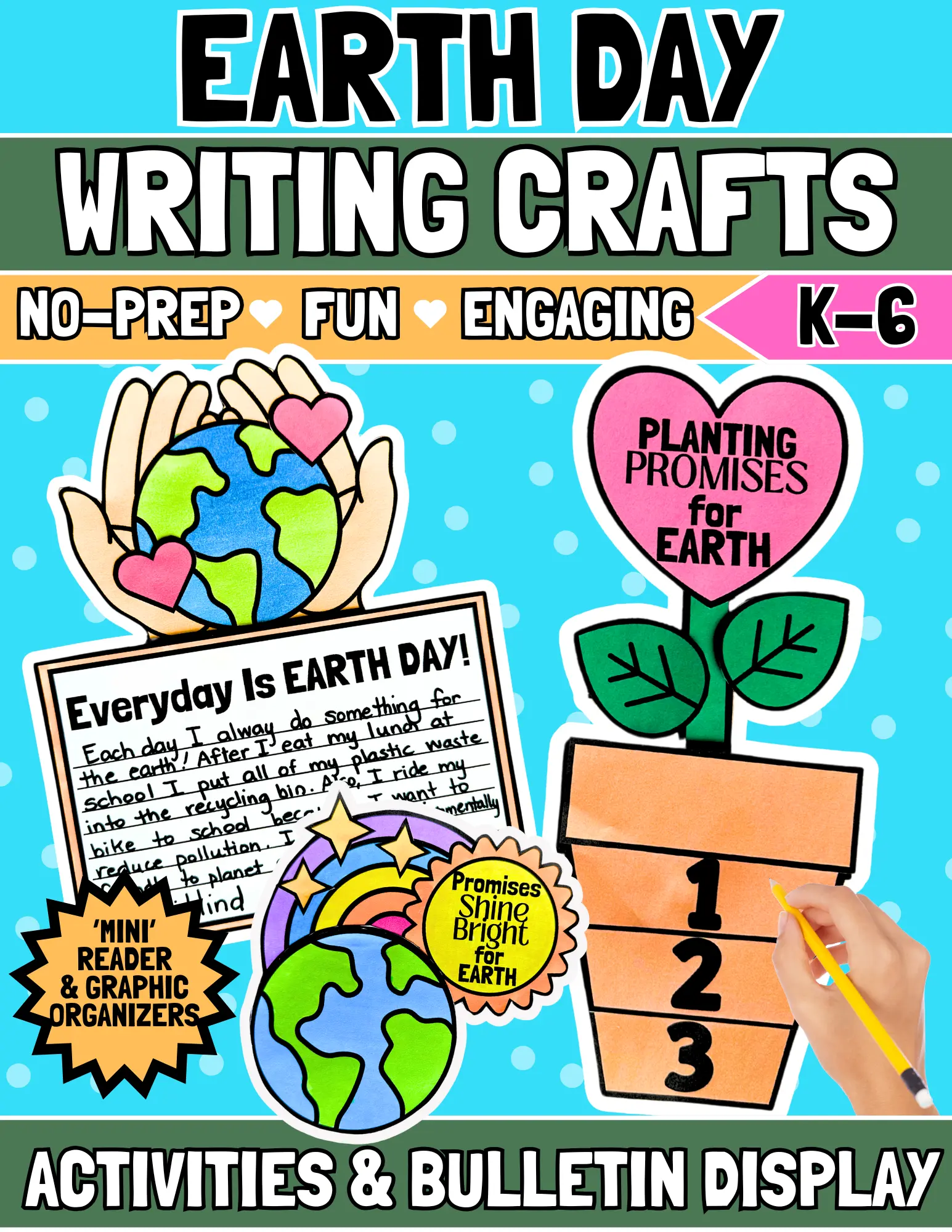 Earth Day Writing Prompts Crafts | Earth Week Bulletin 