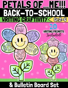 All About Me Writing Craft Template First Week of School Craftivity Open House